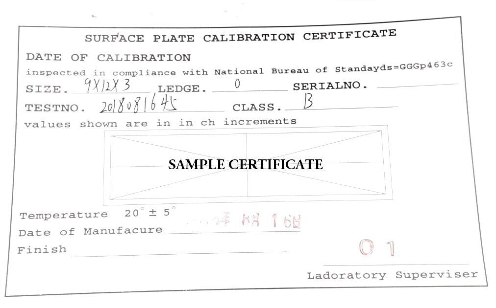Grade B 12" x 9" Surface Plate - Non-Magnetic Granite Tool for Precision Work