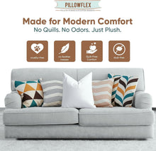 Load image into Gallery viewer, Premium Down Alternative 20x20 Pillow Inserts - Supportive, Washable &amp; Stylish