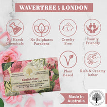 Load image into Gallery viewer, Natural English Rose Scent Soap - 8 Triple-Milled Bars, Moisturizing &amp; Gentle