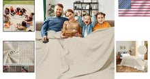 Load image into Gallery viewer, Versatile Oversized Cotton Waffle Throw Blanket - Perfect for Home and Travel