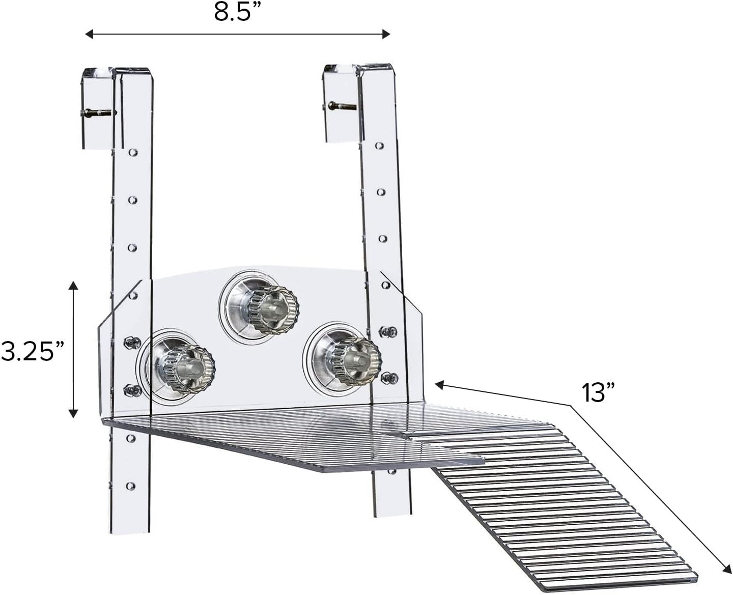 Adjustable Hanging Turtle Ramp - Modern Acrylic Basking Platform for Reptiles