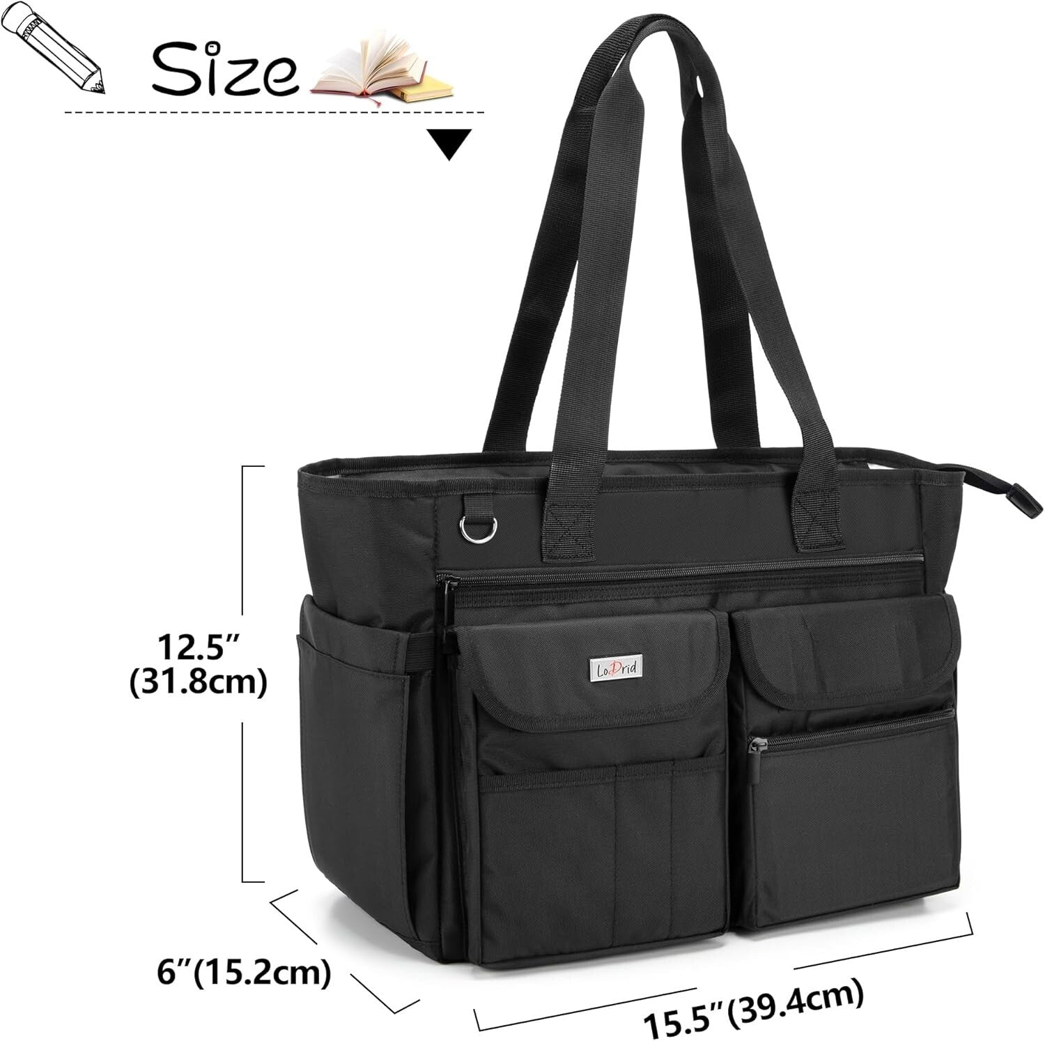 Versatile Teacher Tote with Protective Laptop Layer - Ideal for Work & Travel