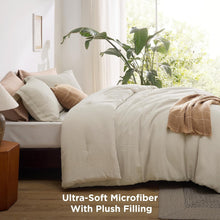Load image into Gallery viewer, Vintage-Style Waffle Comforter Set Queen in Soft Microfiber - 3 Piece Collection