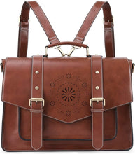 Load image into Gallery viewer, Multifunctional Laptop Backpack &amp; Satchel for Women - 15.6 Inch Vegan Leather