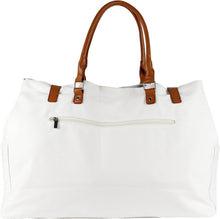 Load image into Gallery viewer, Oversized Beach Tote with Multi Pockets and Vegan Leather Handle - Sandproof Bag