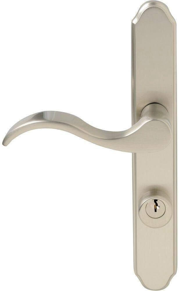 Durable Satin Nickel Door Lock Set with Mortise Lever and Ambidextrous Design