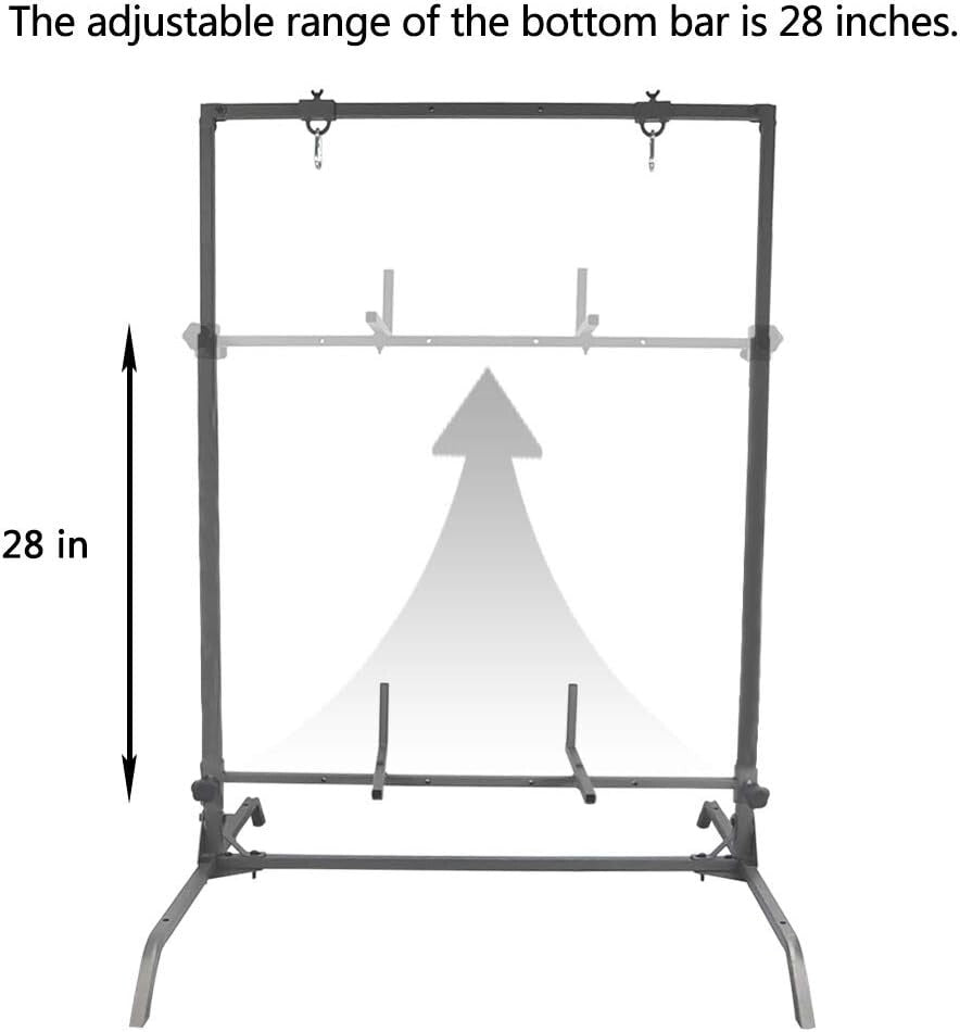 Adjustable Steel Archery Target Stand - Perfect for Uneven Grounds & Bag Targets
