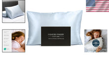 Load image into Gallery viewer, Standard 30mm 100% Mulberry Silk Pillowcase - Wrinkle Resistant &amp; Stylish Blue