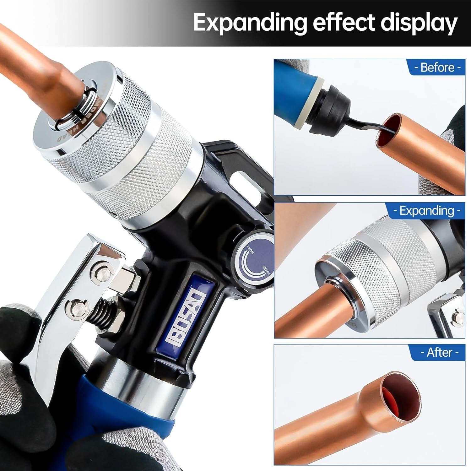 Aluminum Alloy Hydraulic Swaging Tool for Copper Tubes - Lightweight and Durable
