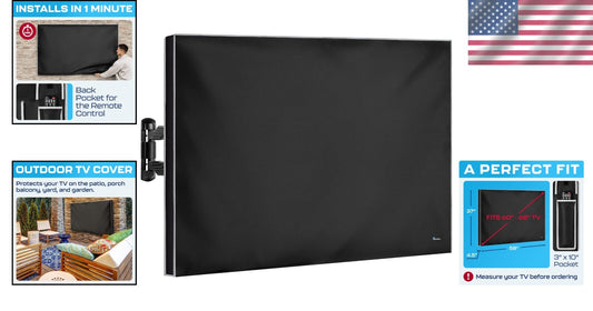 Weatherproof 65 Inch Outdoor TV Cover | Premium Scratch Resistant Protection