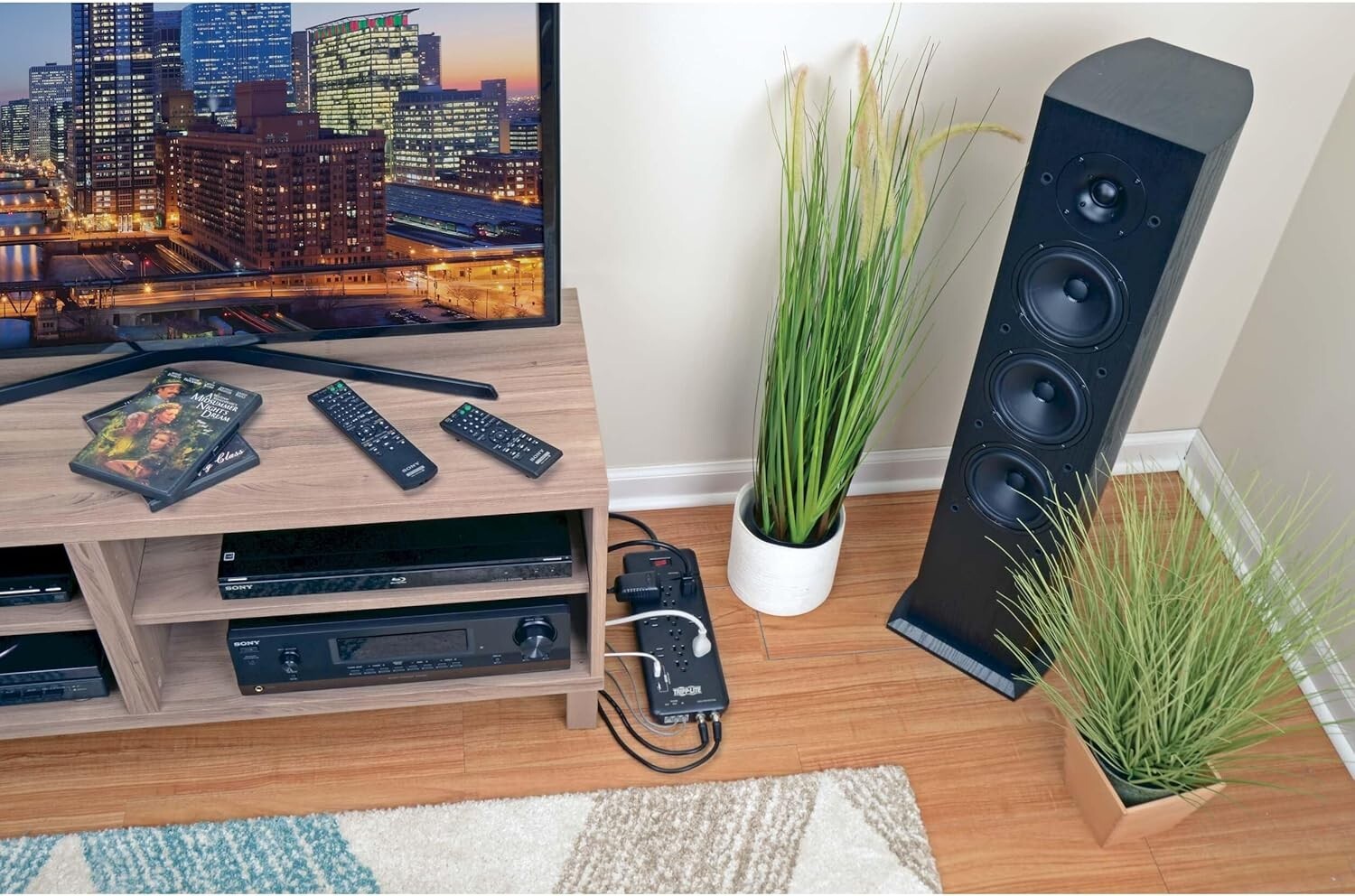 8ft Surge Protection Power Strip with Tel/Modem Protection & Lifetime Warranty