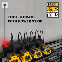 Load image into Gallery viewer, 3-Layer Tool Storage Shelf with Detachable Power Strip - Ideal for Garage Space