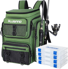 Load image into Gallery viewer, 42L Large Capacity Fishing Tackle Backpack with Ergonomic Design and Rod Holders