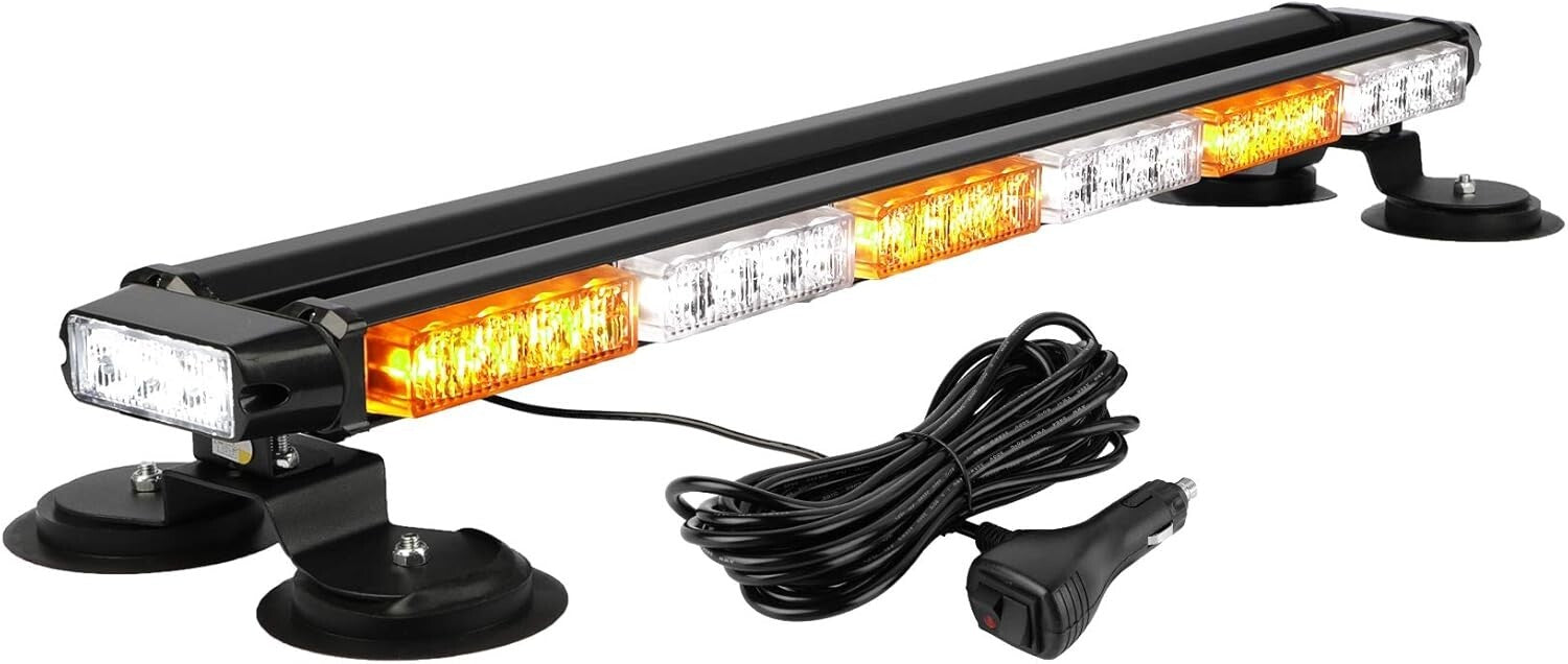 29.5" Emergency Warning Strobe Light Bar - 26 Flashing Modes, IP67 Waterproof