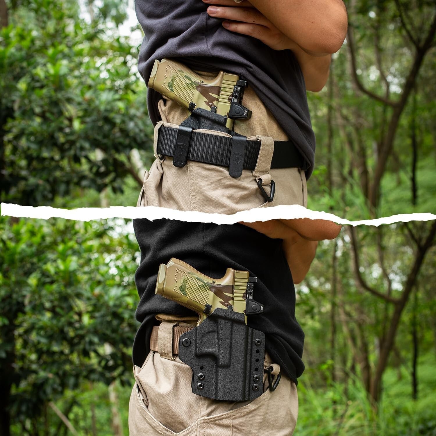 Optics Ready Convertible Holster for Glock & Taurus - Lightweight Kydex Design
