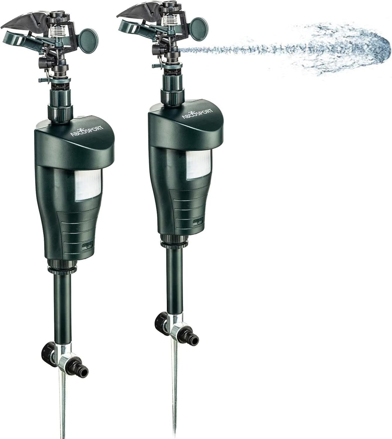Humane Motion Activated Pet Deterrent Sprinkler Set - Protect Your Yard Safely