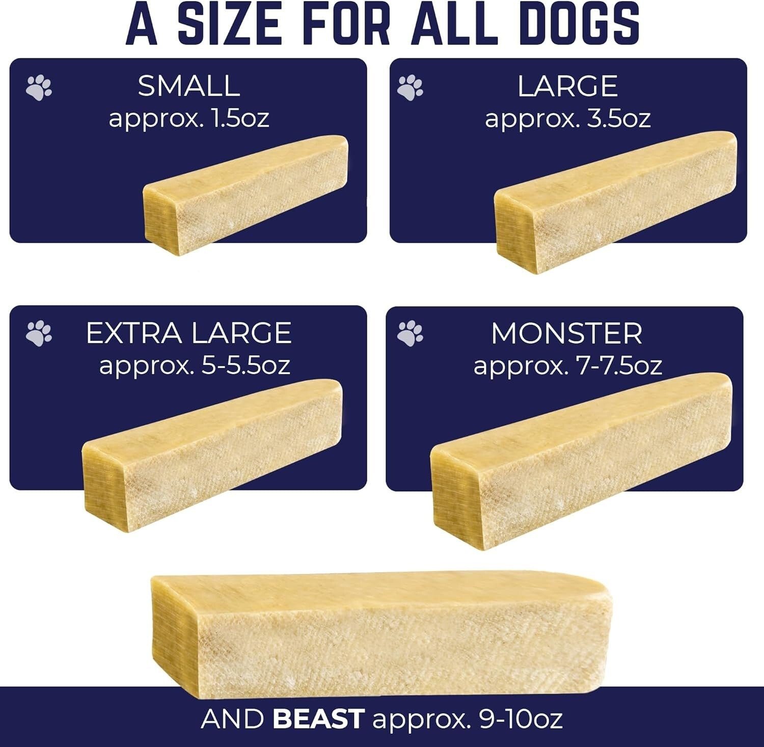Premium Lactose-Free Yak Cheese Dog Treats - 8 Large Chews for Dental Care