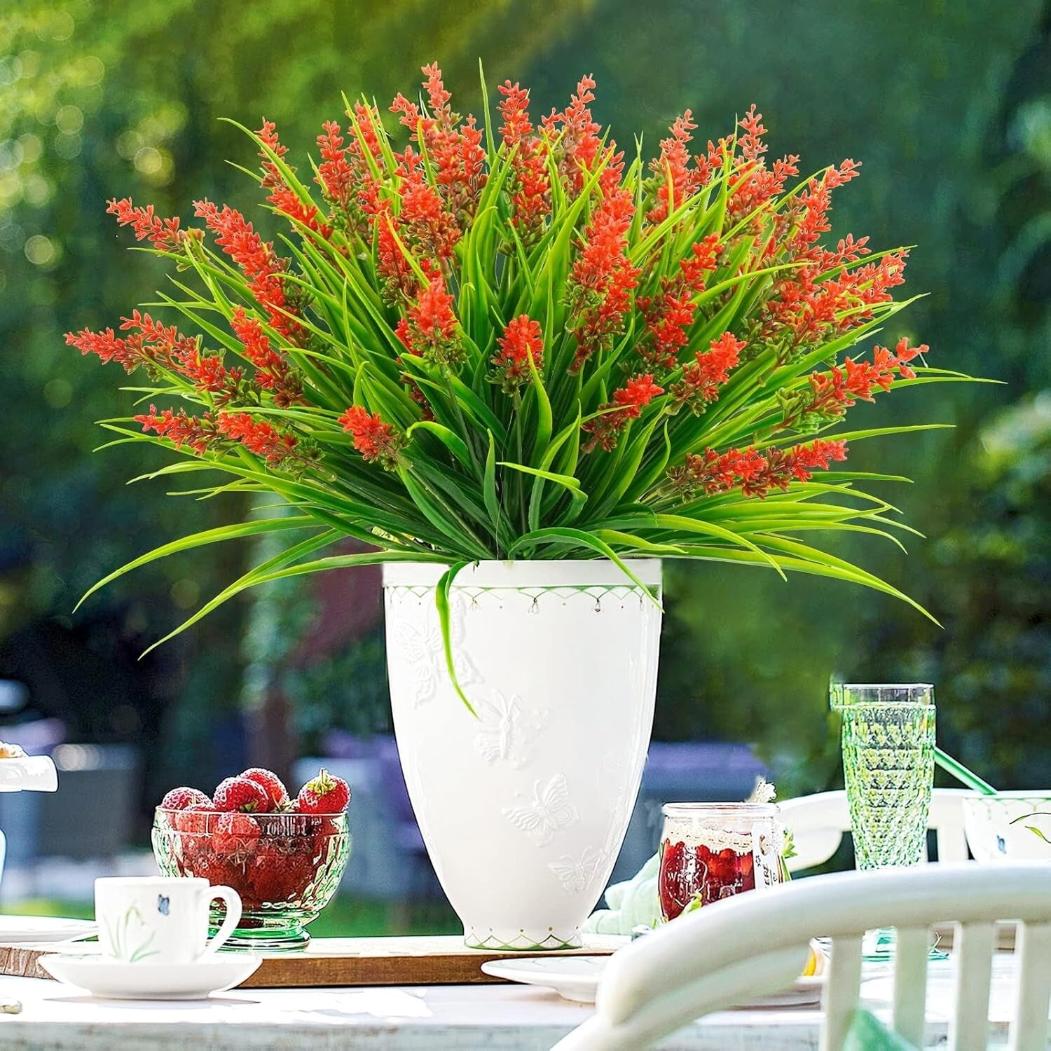 Resilient 18.2" Faux Plants - 36 Bundles for Easy Indoor & Outdoor Decor