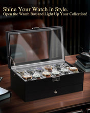 Load image into Gallery viewer, Premium 12-Slot Watch &amp; Jewelry Organizer with Soft Interior &amp; Tabletop Design