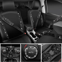 Load image into Gallery viewer, Luxury Bling Rhinestone Seat Covers &amp; Steering Wheel Cover - Universal Fit Set