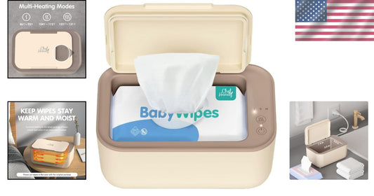 Even Heat Baby Wipe Warmer & Dispenser with 3 Temperature Settings (Yellow)