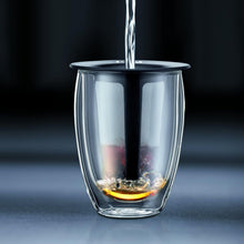 Load image into Gallery viewer, Elegant 12oz Tea Strainer Set with Lid - Double Wall Design for Perfect Brewing
