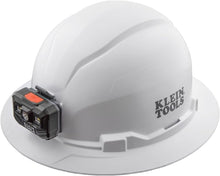 Load image into Gallery viewer, Klein Rechargeable Headlamp Hard Hat - Safety Meets Comfort, White, 20kV Tested