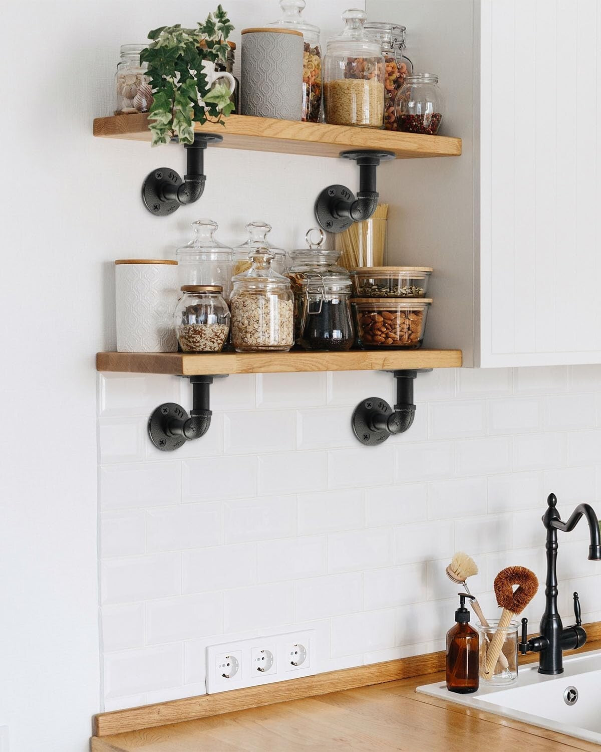 Waterproof 4x4 Inch Shelf Bracket Set - Complete 12 Pack for Easy Installation