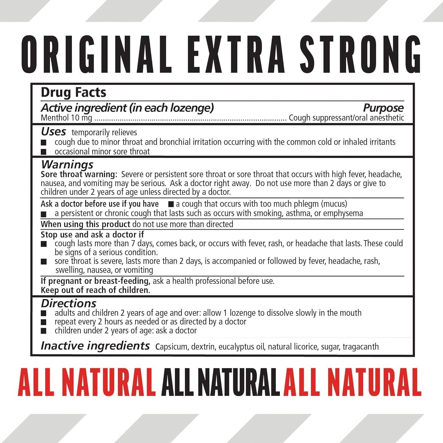 Legendary 10mg Menthol Cough Drops - Extra Strong Sore Throat Relief, 480 Count