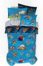 Load image into Gallery viewer, 5-Piece Twin Dog Man Bedding Set - Reversible Microfiber Comforter &amp; Sheets