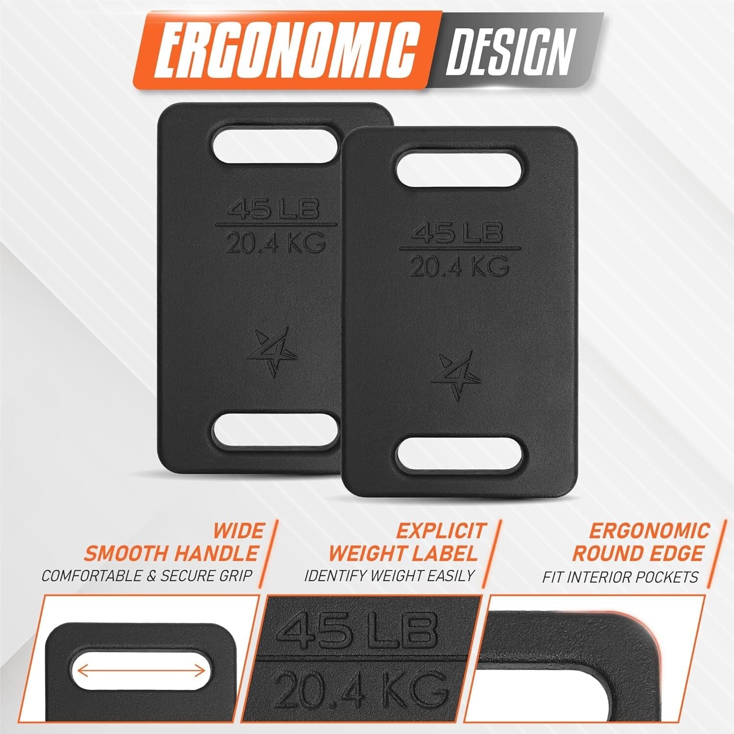 Ergonomic Cast Iron Weight Plate for Enhanced Posture & Strength - 10 to 45LB