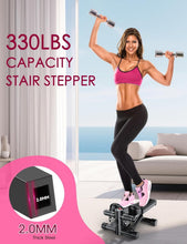 Load image into Gallery viewer, Portable Mini Stepper with Resistance Bands - Adjustable Height 330LBS Capacity