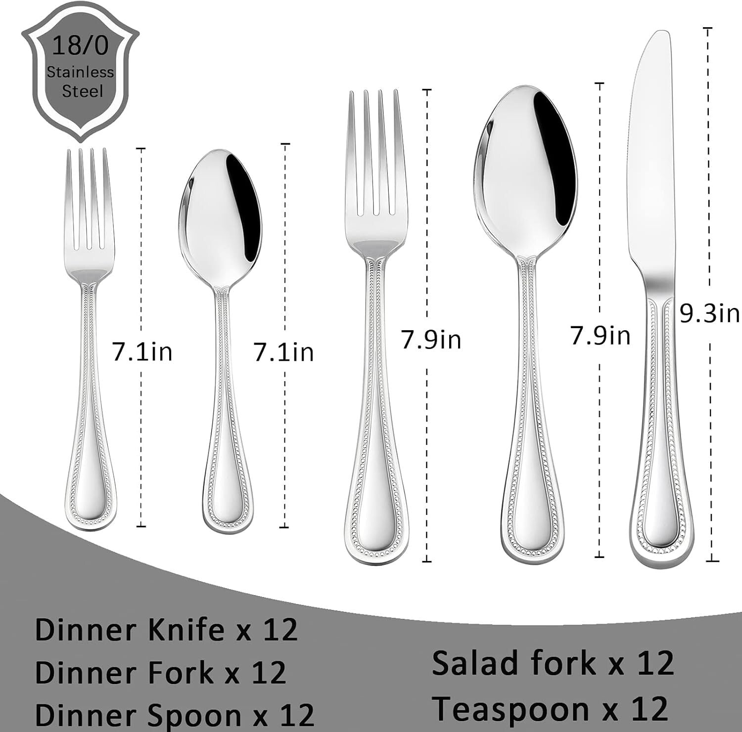 Dishwasher Safe Stainless Steel Cutlery Set for 12 – Luxurious Dining Experience