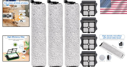 Easy Install HEPA Filter & Brush Roller Kit for Tineco Cordless Vacuum Cleaners