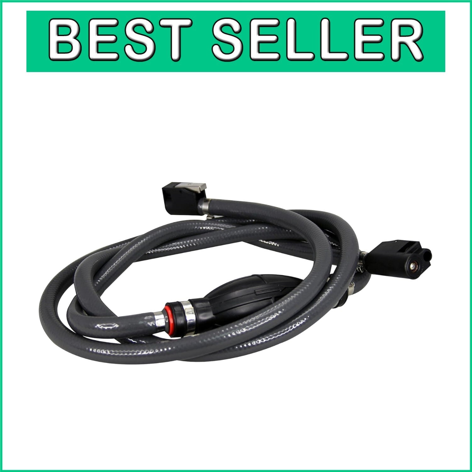 7ft Ethanol-Compatible Fuel Hose with Alcohol Resistant Material & Rubber Primer