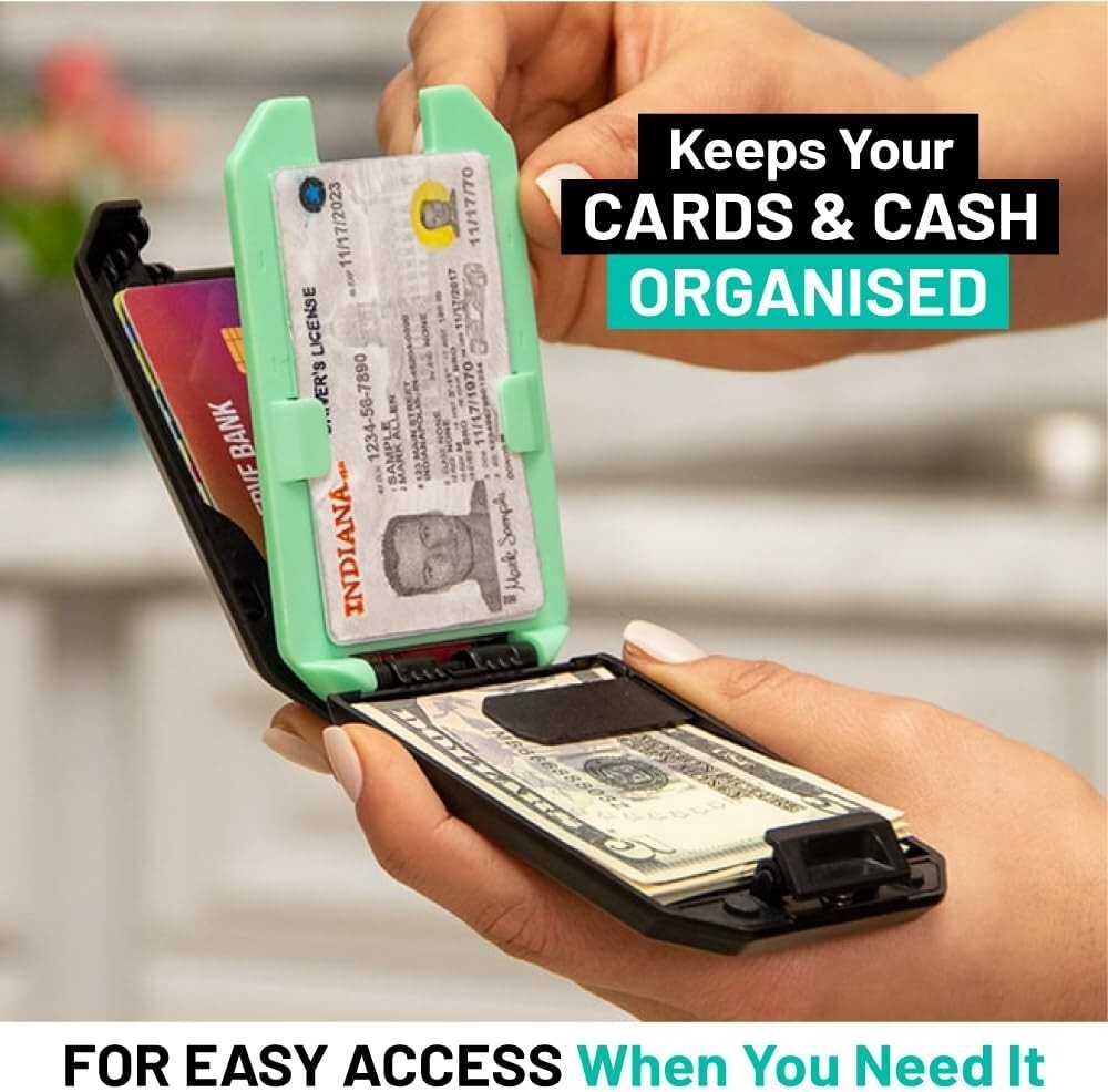 2-Piece Ultra-Thin, Crush-Resistant RFID Wallet Set - Effortless Organization