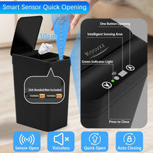 Load image into Gallery viewer, Slim Automatic Trash Can Bundle - Waterproof 2.5 Gallon Waste Bins for Home