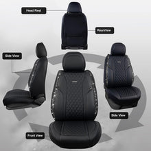 Load image into Gallery viewer, Waterproof Bling Seat Covers with Rhinestones - Cushioned Black Diamond Design
