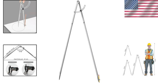 Alloy Steel 40-Inch Compass for Geometry & Woodworking - Durable & Portable