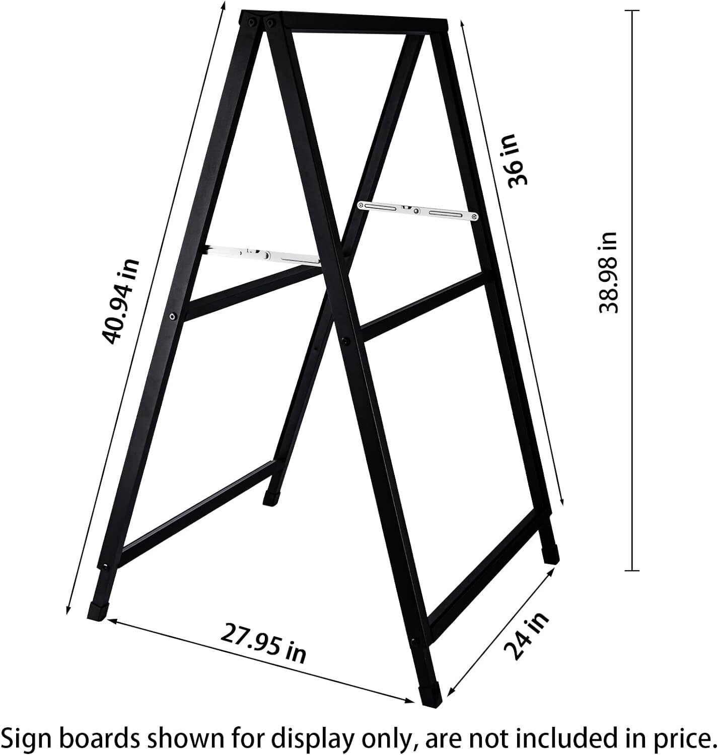 Heavy-Duty A-Frame Sidewalk Sign 24x36 Inches with Slide-in Poster Feature