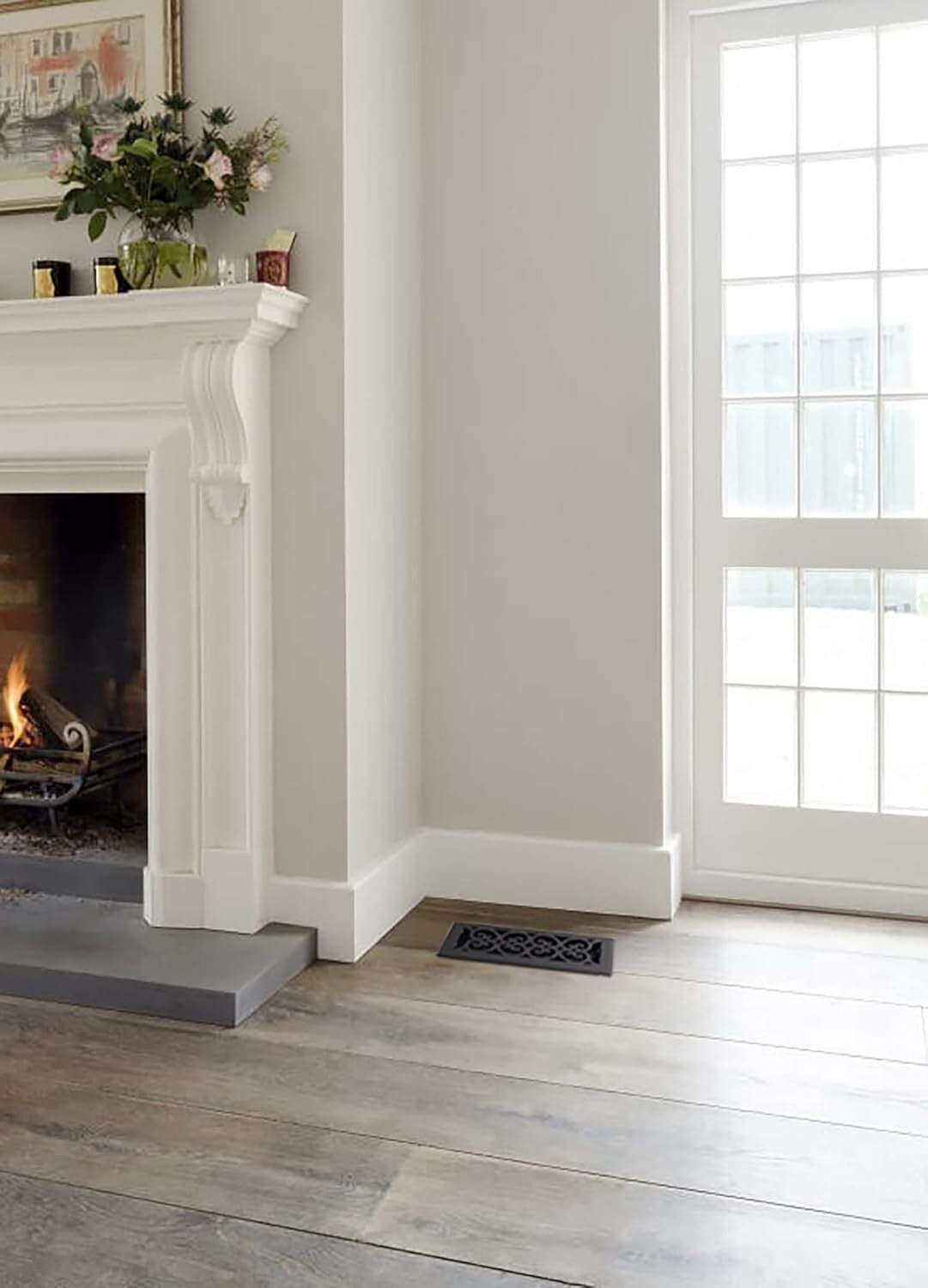 Elegant 4x10 Inch Scroll Floor Register, 8 Pack - Durable Plastic & Steel Design