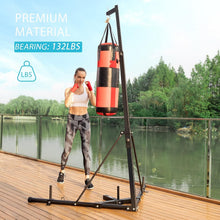 Load image into Gallery viewer, Sturdy Adjustable Boxing Bag Rack - Perfect for Home Fitness &amp; MMA Training
