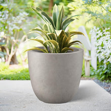 Load image into Gallery viewer, Large Stylish 18" Concrete Planter with Drainage - Perfect for Home &amp; Garden