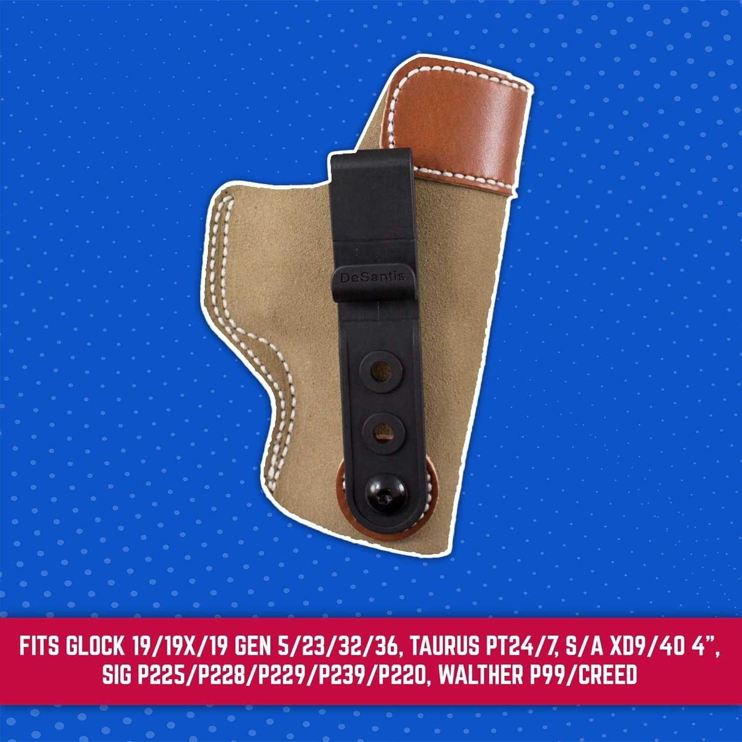 Lightweight Sof-Tuck Leather Holster for GLOCK & Taurus - Easy Access Right-Hand