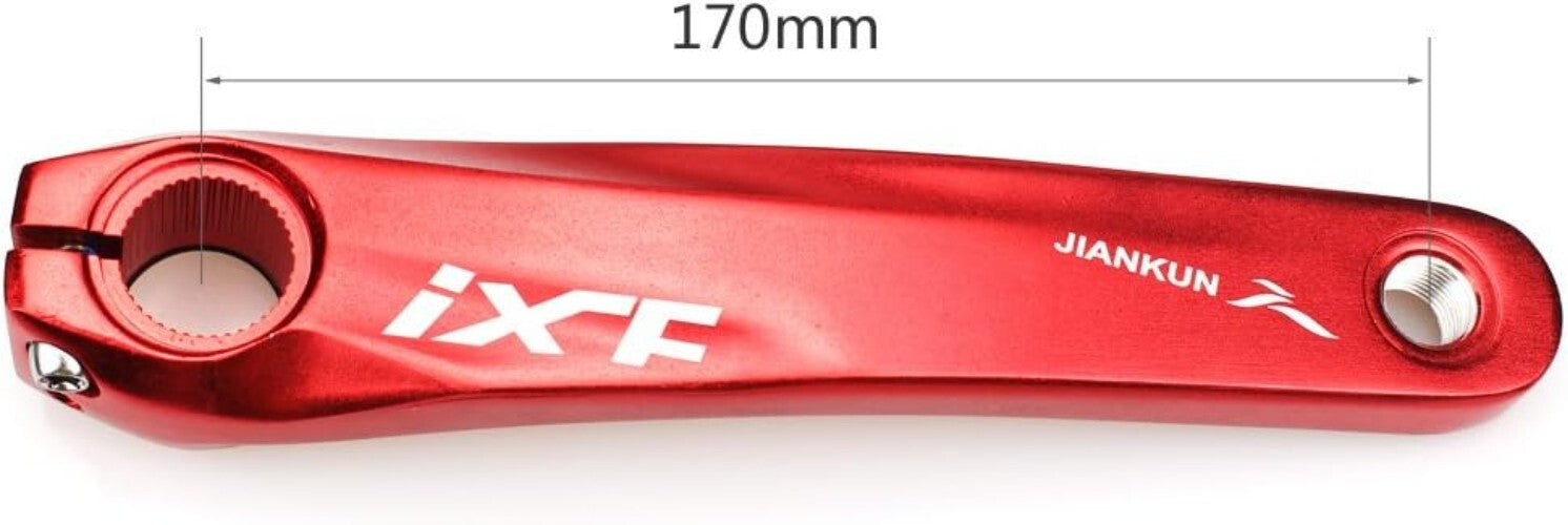 170mm Aluminum Alloy Bike Crank Arm Set with Bottom Bracket & Chainring Bolts