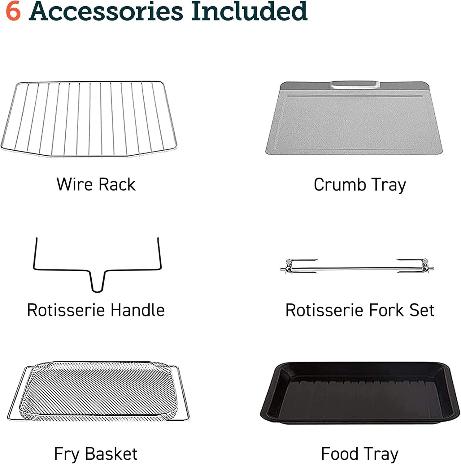 Elegant 12-in-1 Air Fryer Toaster Oven with Rotisserie – 134 Recipes Included