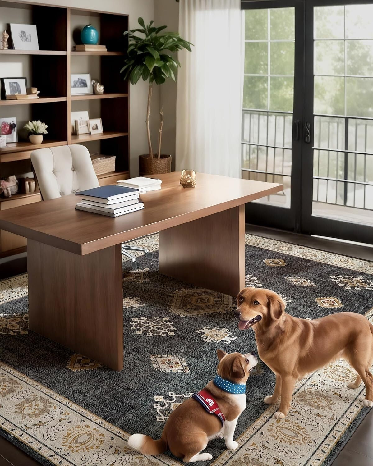 Versatile Non-Slip Carpet 9'x12' - Perfect for Bedroom, Living Room & More