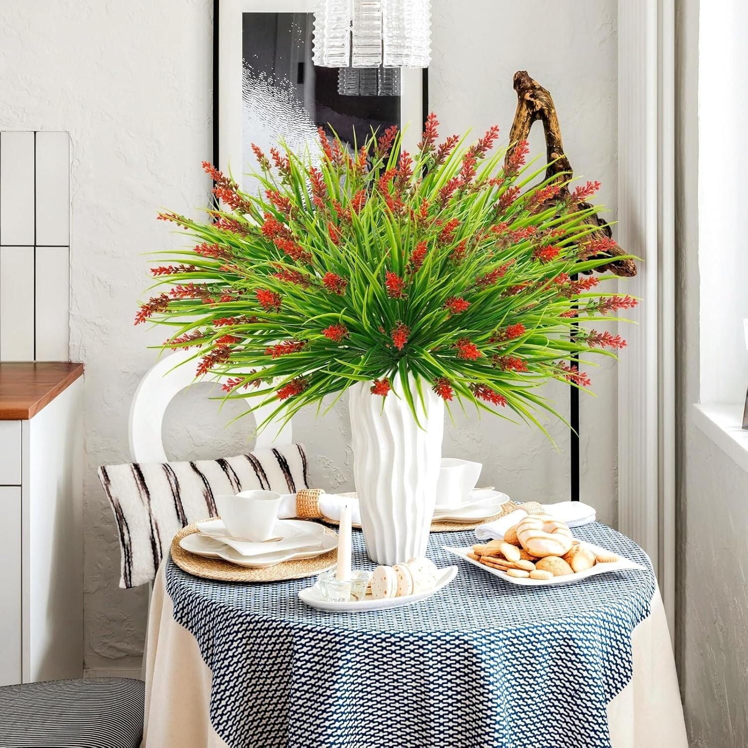 Resilient 18.2" Faux Plants - 36 Bundles for Easy Indoor & Outdoor Decor