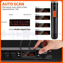 Load image into Gallery viewer, Quad Handheld Dynamic Microphone Set with 200-300 Ft Range &amp; Long Battery Life