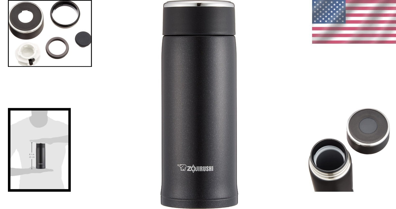 Stylish Matte Black 16oz Mug with Vacuum Insulation - Ideal for Everyday Use